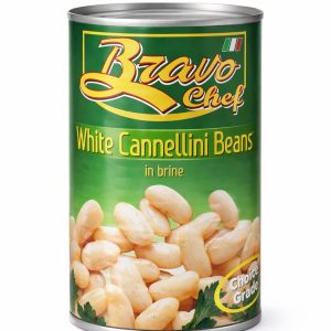 Bravo Chef White Cannellini Beans in Brine Cans